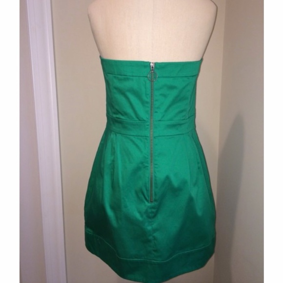NWT✨ French Connection Strapless Green Midi Dress Size 2 - Picture 3 of 8